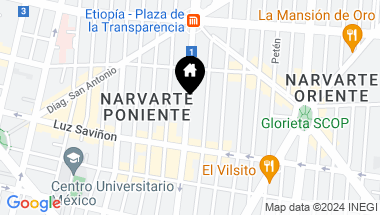 Map of Avenida Cuauhtémoc 726 Narvarte Poniente, Ciudad de México, 03020