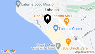 Map of 1010 Front St Unit: B203, Lahaina HI, 96761