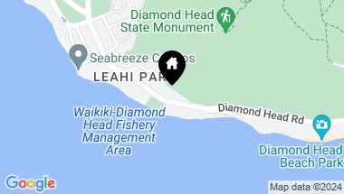 Map of 3222 Diamond Head Road, Honolulu HI, 96815