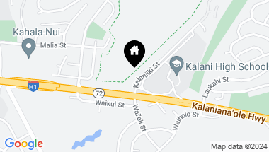 Map of 1232 Kalaniiki Street, Honolulu HI, 96821