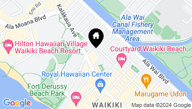 Map of 383 Kalaimoku Street PH-DE, Honolulu HI, 96815