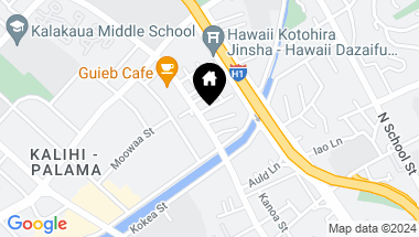 Map of 1178 N King Street, Honolulu HI, 96817