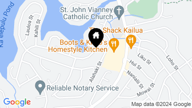 Map of 865 Akumu Street, Kailua HI, 96734