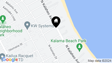 Map of 427 N Kalaheo Avenue, Kailua HI, 96734