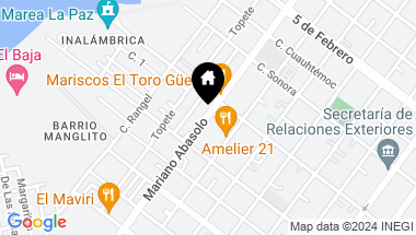 Map of Mariano Abasolo, Hotel Baja California, La Paz