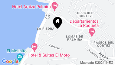 Map of Pelicanos, House in La Piedra, La Paz