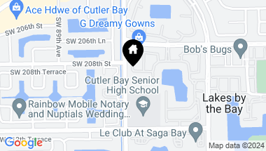 Map of 8658 SW 208th Ter, Cutler Bay FL, 33189
