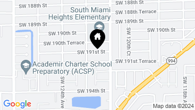 Map of 12250 SW 191st St, Miami FL, 33177