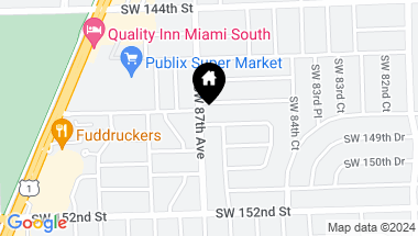 Map of 14821 SW 87th Ave, Palmetto Bay FL, 33176