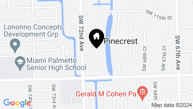 Map of 11800 SW 70th Ave, Pinecrest FL, 33156