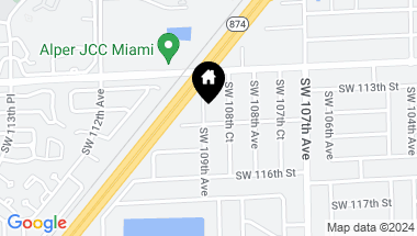 Map of 11345 SW 109th Ave, Miami FL, 33176