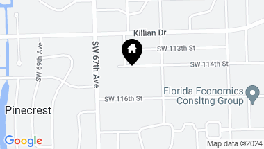 Map of 6480 SW 114th St, Pinecrest FL, 33156