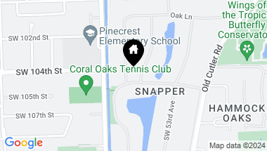 Map of 5501 Snapper Creek Rd, Coral Gables FL, 33156