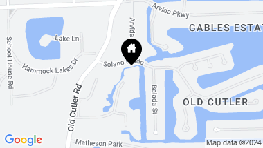 Map of 9401 Journeys End Rd, Coral Gables FL, 33156