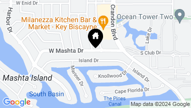 Map of 116 W Mashta Dr, Key Biscayne FL, 33149
