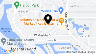 Map of 736 Woodcrest Rd, Key Biscayne FL, 33149