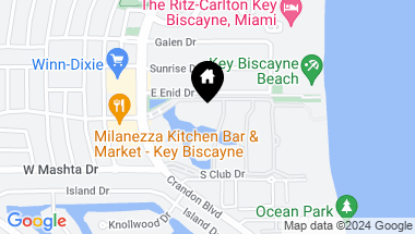 Map of 717 Crandon Blvd # 208, Key Biscayne FL, 33149