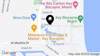 Map of 705 Crandon Blvd # 206, Key Biscayne FL, 33149
