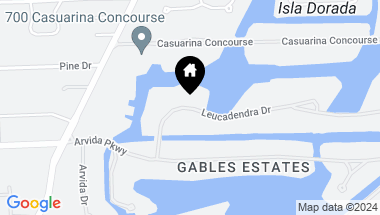 Map of 555 Leucadendra Dr, Coral Gables FL, 33156