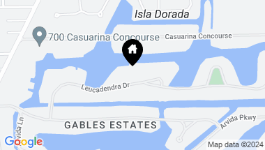 Map of 401 Leucadendra Dr, Coral Gables FL, 33156