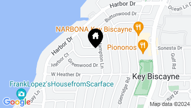 Map of 215 Cranwood Dr, Key Biscayne FL, 33149