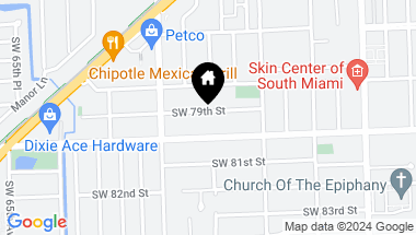 Map of 6000 SW 79th St, South Miami FL, 33143