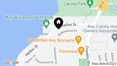 Map of 201 Buttonwood Dr, Key Biscayne FL, 33149