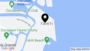 Map of 27 Tahiti Beach Island Rd, Coral Gables FL, 33143