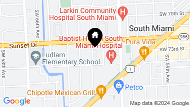 Map of 7241 SW 63rd Ave # 101A, South Miami FL, 33143