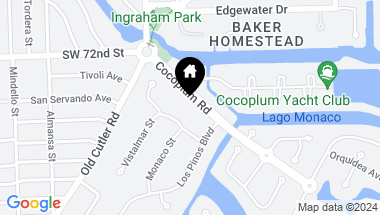 Map of 260 Cocoplum Rd, Coral Gables FL, 33143