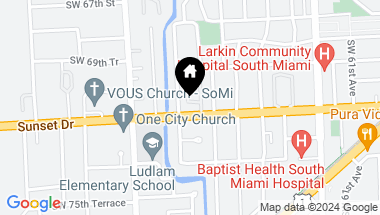 Map of 6461 Sunset Dr, South Miami FL, 33143