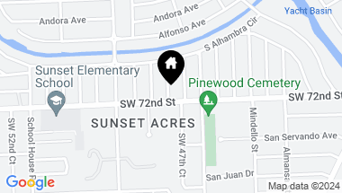 Map of 927 Sunset Rd, Coral Gables FL, 33143