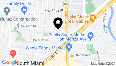 Map of 6600 SW 57 Avenue, South Miami FL, 33143