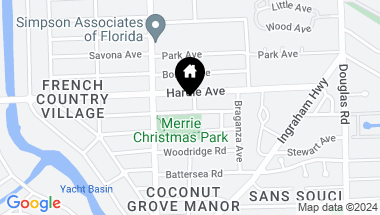 Map of 4220 Grove St, Miami FL, 33133