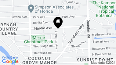 Map of 4207 Braganza Ave, Coconut Grove FL, 33133
