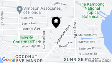 Map of 3930 Hardie Ave, Miami FL, 33133