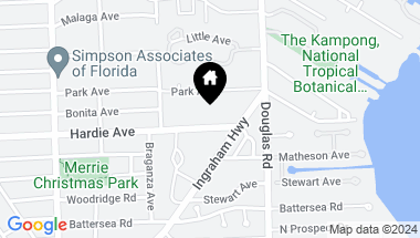 Map of 3921 Hardie Ave, Coconut Grove FL, 33133