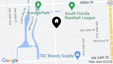 Map of 6001 SW 62nd Ave, South Miami FL, 33143