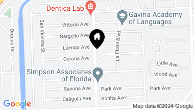 Map of 4191 Malaga Ave, Miami FL, 33146