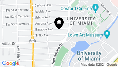 Map of 1425 Trillo Ave, Coral Gables FL, 33146