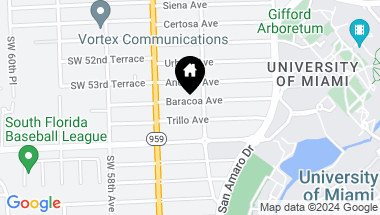 Map of 1510 Baracoa Ave, Coral Gables FL, 33146