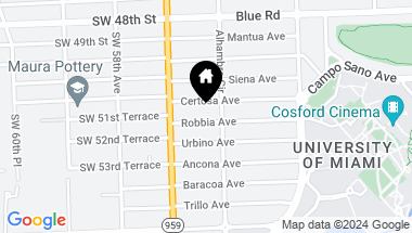Map of 1511 Robbia Ave, Coral Gables FL, 33146
