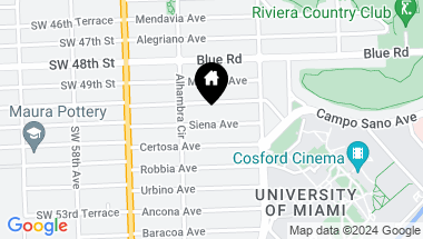 Map of 1447 Siena Ave, Coral Gables FL, 33146