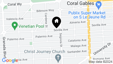 Map of 612 Sevilla Ave, Coral Gables FL, 33134