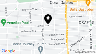Map of 528 Sevilla Ave, Coral Gables FL, 33134