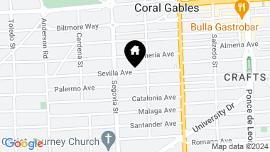 Map of 518 Sevilla Ave, Coral Gables FL, 33134