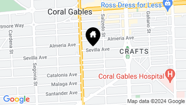 Map of 350 Sevilla Ave, Coral Gables FL, 33134