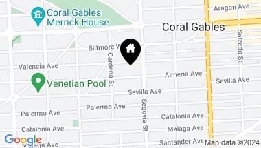 Map of 613 Almeria Ave # A, Coral Gables FL, 33134