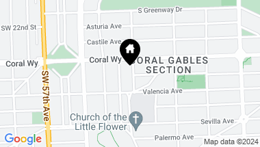 Map of 2420 Madrid St, Coral Gables FL, 33134