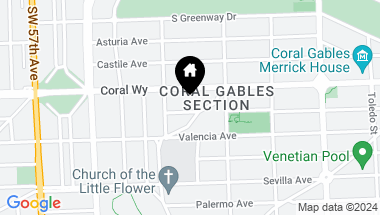 Map of 1243 Andalusia Ave, Coral Gables FL, 33134